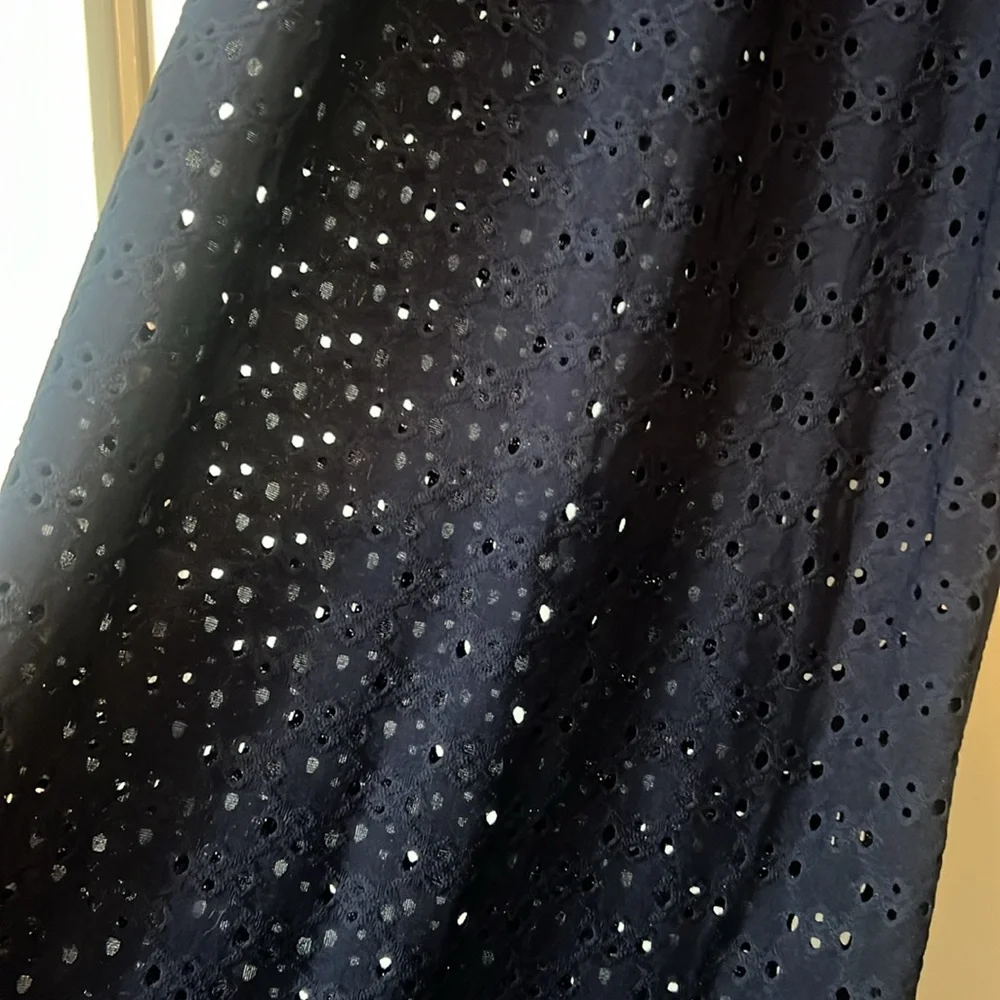 Navy Eyelet Beach Coverup Pants Size XL